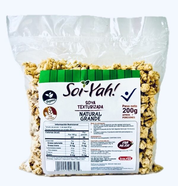 Soi Yah! Soya Texturizada Grande 200g (tipo carve)